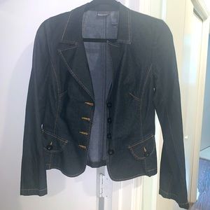 Bisou Bisou Dark Wash Jean Jacket Size 4